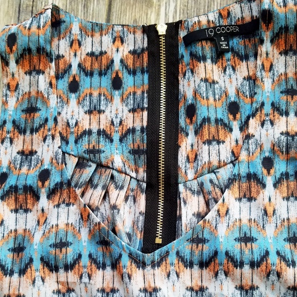 Stitch Fix 19 Cooper Rover Abstract Print Zip Back - Picture 2 of 4